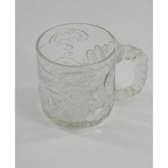 Batman Forever McDonald's Collector Glass Coffee Mug Two-Face 1995 Limited Ed - Picture 2 of 12
